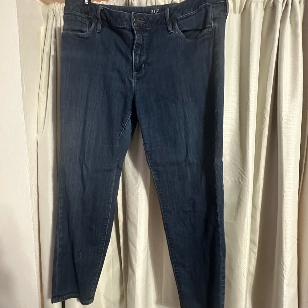 a.n.a Women's Deep Indigo Skinny Ankle Jeans